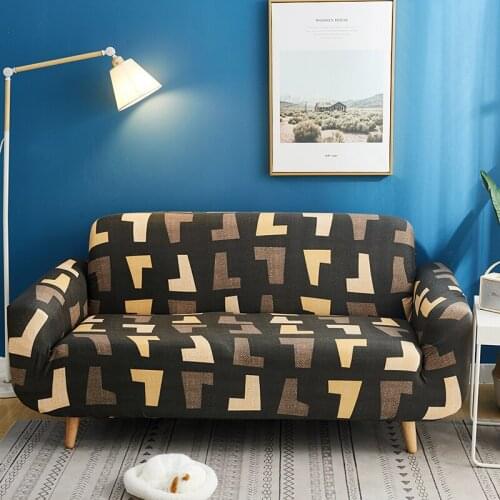 Stretch Slipcovers Sectional Elastic Stretch Sofa Cover for Living Room Couch Cover L shape Armchair Cover Single/Two/Three seat