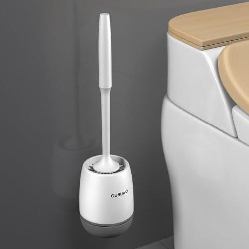 Toilet Brush Long Handle Soft Hair Toilet No Perforation Toilet Brush No Dead Angle Wall Toilet Clean Brush Toilet Brush