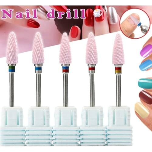 Ceramic Nail Art Grinding Drill Bit Electric Manicure Mill Tip for Home Professional Manicure supplies @ME88