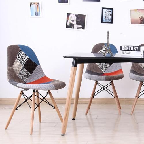 Coffee Hotel Office Nordic Solid Wood Dining Chair Simple Creative Restaurant Cloth Designer