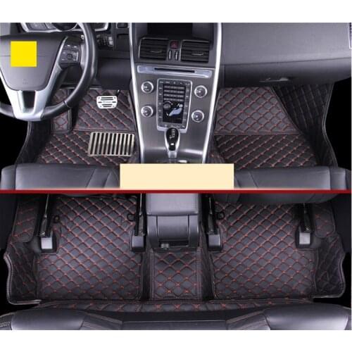 Leather car floor mats for volvo v40 2012 2013 2014 2015 2016 2017 2018 2019 carpet accessories interior cross country
