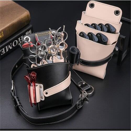 Leather Waist Storage Bag Cross Body of Hairdressing Tool Scissor for Hairdresser Pet Cosmetologist E296