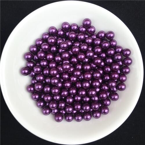 2.5/3/4/5/6/8mm Dark Purple ABS Pearls Round Acrylic Imitation Pearl Beads for Jewelry Making /Nail Art /Phone Decorate