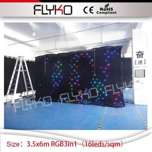 LED Star Curtain New Hot factory price LED Wedding Backdrops LED DJ Backdorps 3.5m height by 6m width