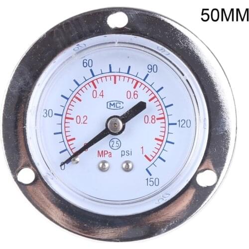 0~1.0MPa 0~150psi Pressure Gauge with Bracket Panel Type Dual Scale Display 1/8 or 1/4 Interface Thread Pressure Gauge