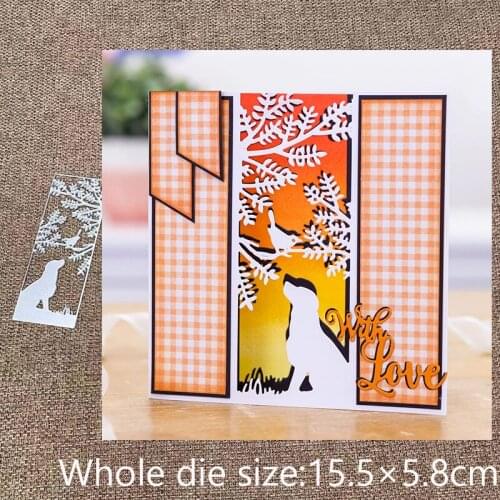 XLDesign Craft Metal stencil mold Cutting Dies dog branch frame decoration scrapbook die cuts Album Paper Card Craft Embossing
