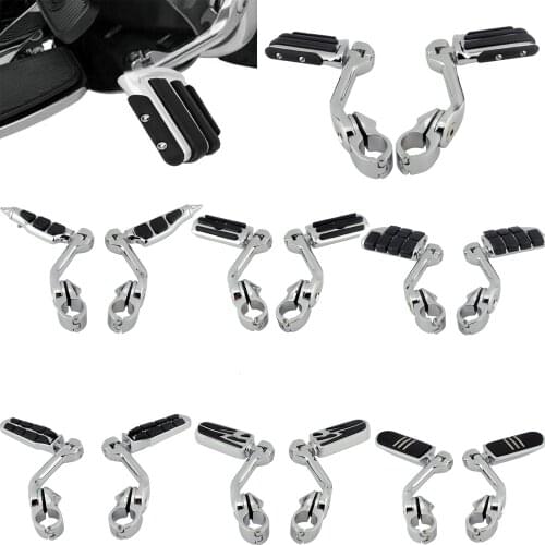 Motorcycle 1.25”/32MM Engine Guard Highway Clamps Long Foot Pegs For Honda GoldWing GL1800 2001 2002 2003-2011 GL1800 GL 1800