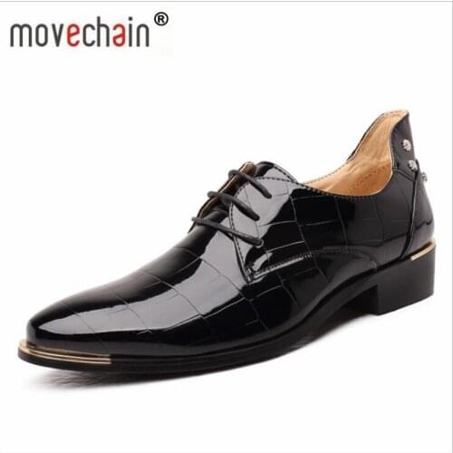 Movechain Men's Patent Leather Shoes