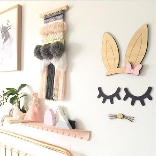 Wall Decor Rabbit Ears Baby Room Wall Decorations Christmas Photography Props Ornament Crafts Mural Decorative