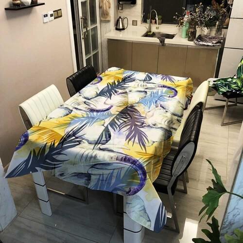 Desk Table Cloth Covers Rectangular Dinner Tablecloth Home Garden Kitchen Decor Oilproof Striped Elephant Household Table Cover