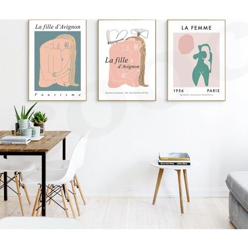 Nordic Wall Art Abstract Long Hair Woman Canvas Painting Feature Posters and Prints Exhibition for Living Room Decor Home Decor