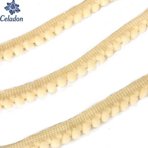 New Arrival Decoration Sewing Hair Ball Lace Trim For Women Dress Shirt Clothes Decoration Wedding Table Chair Decoration Ivory