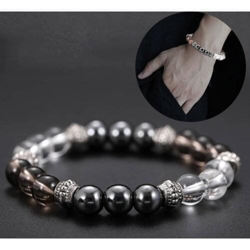 New Magnetic Therapy Slimming Bracelet Anti Cellulite Mixed Color Natural Crystal Stone Lose Weight Magnetic Health Jewelry