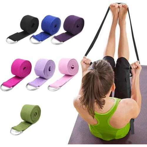 New Adjustable Sport Stretch Strap D-Ring Belts Gym Waist Leg Fitness Yoga Belt