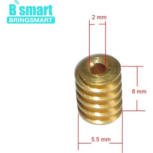 Wholesale 5pcs M0.5*8 Metal Motor Gear Helical Gear Cylindrical Gear Inner Diameter 2mm Modulus 0.5 Motor Accessories
