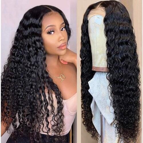 Water Wave Wig 13x4 4x4 5x5 Lace Frontal Wig Human Hair Wigs Peruvian Remy Closure Wigs For Black Women Human Hair