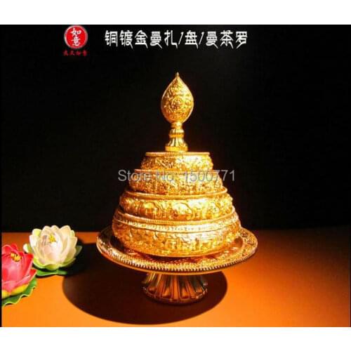 Buddhism supplies thickening antique brass plate pallet exquisite