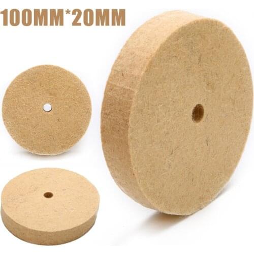 4'' Wool Felt Polishing Wheel Buffing Polisher Disc Pad Rotary Tool 100 X 20mm For Fine Polishing Of Stainless Steel Copper