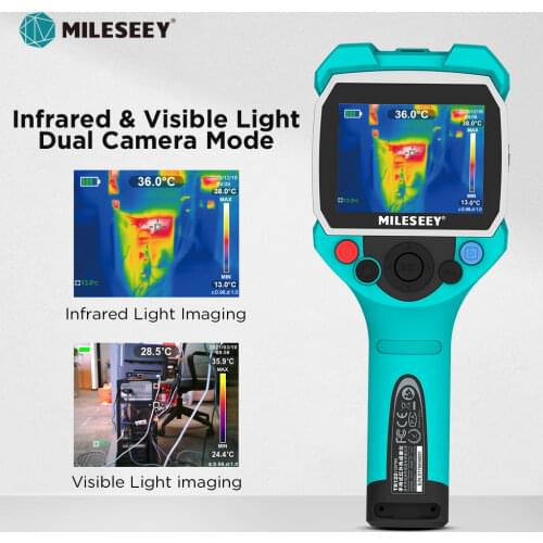 Mileseey Handheld Infrared Thermal Imager Dual-Camera Infrared Temperature Thermal Imaging With Rechargeable Li-On Battery