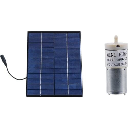DC 6V Mini Air Pump Motor with 12V 5.2W Mini Solar Panel Polycrystalline Solar Cells Silicon Epoxy Solar DIY Module