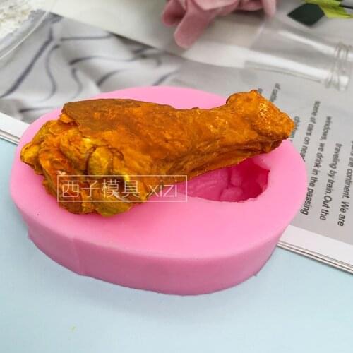 Imitation chicken leg silicone mold chocolate mousse baking tool manual Candle Soap mold