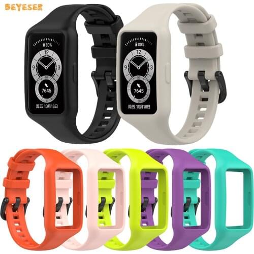 Replacement Sport Silicone Wrist Strap Watchband For Huawei Band 6/Honor Band 6 Smartwatch Wristband Bracelet Accessories