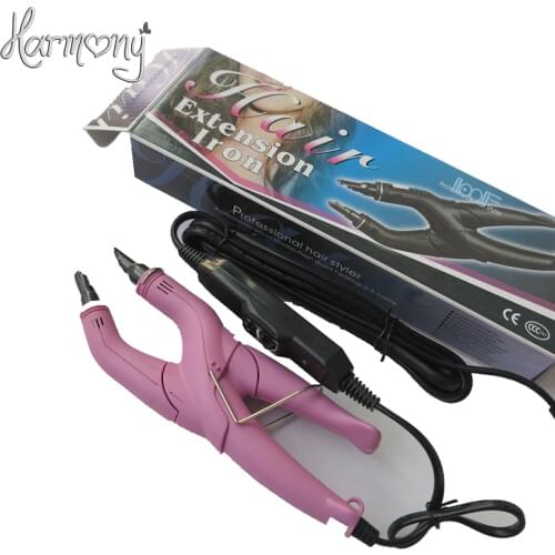 2 pcs Black Pink POP style Fusion Hair Extension Iron Keratin Bonding Tool Adjustable Temperature Fusion Heat Connector