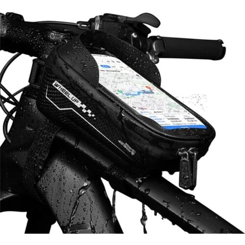 Bicycle Bag Rainproof Front 6.5 inch Cell Phone Holder Touchscreen Top Tube Handlebar Cycling Bags Mountain Bike Accessories