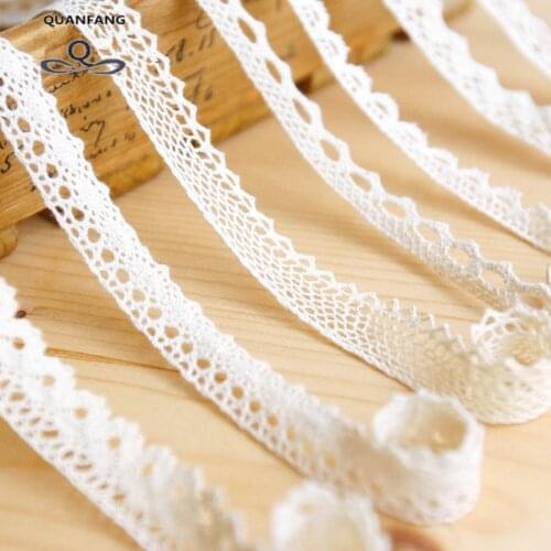 Knitted Cotton Lace Ribbon Beige Color,5 Yard/Piece,DIY Handmade,Wedding Party/Craft & Gift Packing/Child Dress/Decoration HB001