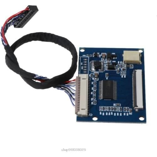 1Set Standard 20Pin 1-ch LVDS Input to 50Pin TTL Port Output Driver Controller Board with Cable N11 20 Dropship