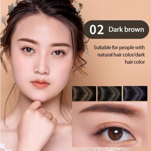 1 Pcs Light Brown/ Dark Brown Dyeing Eyebrow Cream With A Brush Natural Fast Drying Long Lasting Create Wild Eyebrow TSLM2