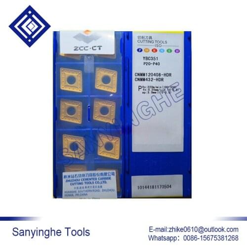 Free shipping high quality 10pcs/lots YBC351 CNMM120408-HDR cnc carbide turning inserts