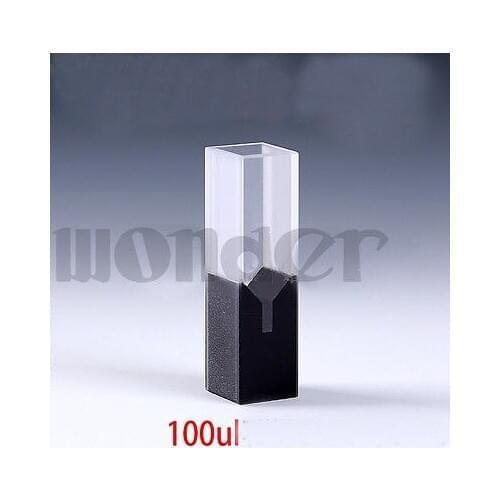 100ul 10mm Path Length Sub-Micro JGS1 Quartz Cell With Black Walls And Lid
