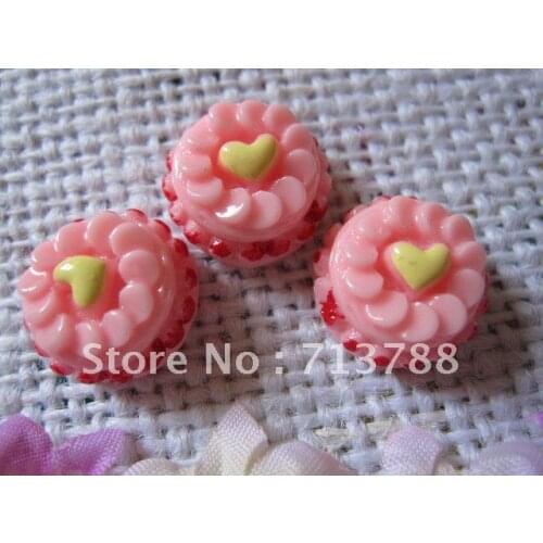 20pcs/lot flat back resin resin cake ,DIY resin craft accessories fashion resin cabochons