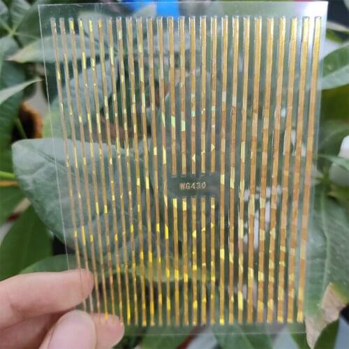 3D Stickers for Nails Geometry Line Cute Laser Gold Design Nails Art Decoration Manicure Stickers Sliders Nail Foil Accessories