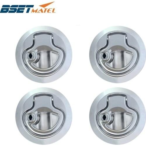 4 Pieces BEST MATEL Zinc Alloy Chrome Finished Flush Latch Flush Pull Latches Slam lift handle Deck Hatch