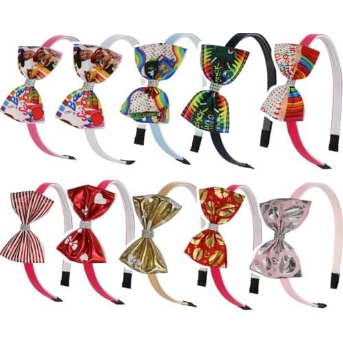 5inch Back To School Bows Hair Bands Hoop For girl Student Headband Hairband Hair Accessories Valentines Day present
