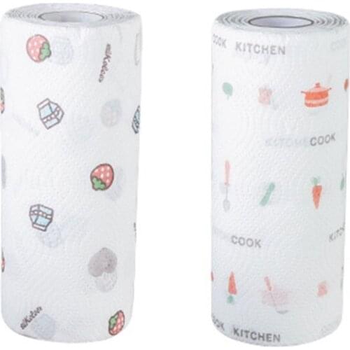 80pcs Disposable Kitchen Paper Towels Dishcloth Household Cleaning Wipe Cloth F19B