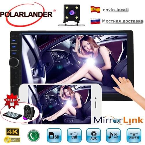 Car Radio 2 Din 7 Inch Bluetooth Mirror Link MP5 Autoradio Multimedia Player Touch Screen Radio Auto Audio Car Stereo HD TF/USB