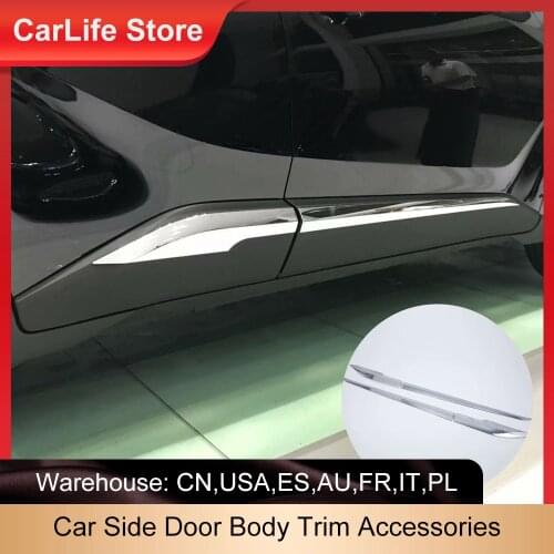 For Toyota C-HR CHR 2016 2017 Car Side Door Body Trim ABS Chrome Accessories 4P Auto Accessory Perfect Replacement