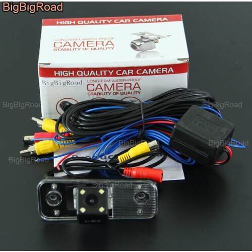 BigBigRoad Car Rear View Reversing Backup Camera with power relay / Filter For Hyundai new Santafe Santa Fe / Azera / IX45