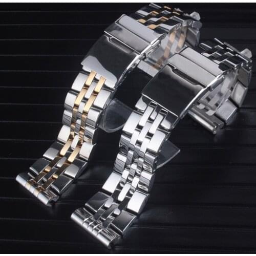 20mm 22mm High Quality Solid Stainless Steel Watch Bracelet For Breitling Watch Strap Bands AVENGER NAVITIMER SUPEROCEAN Strap