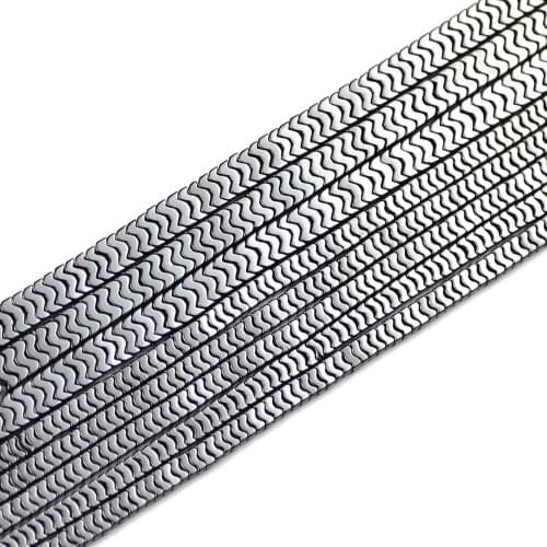 JHNBY Wave Space Black Hematite 4/6MM Natural Stone Loose beads for Jewelry bracelets&necklace Making DIY Findings accessories