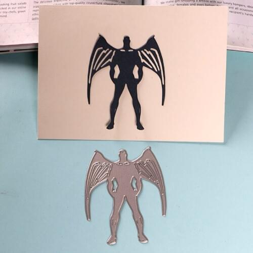 DUOFEN METAL CUTTING DIES Super man with wing border stencil DIY Scrapbook Paper Album 2019 new