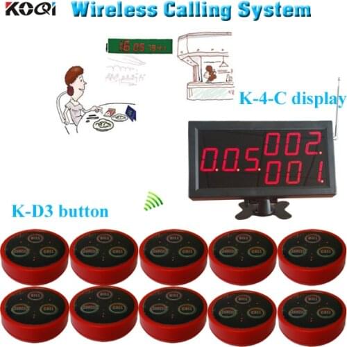 Electronic paging ordering system 1 desktop display 10pcs 3-key button shipping free