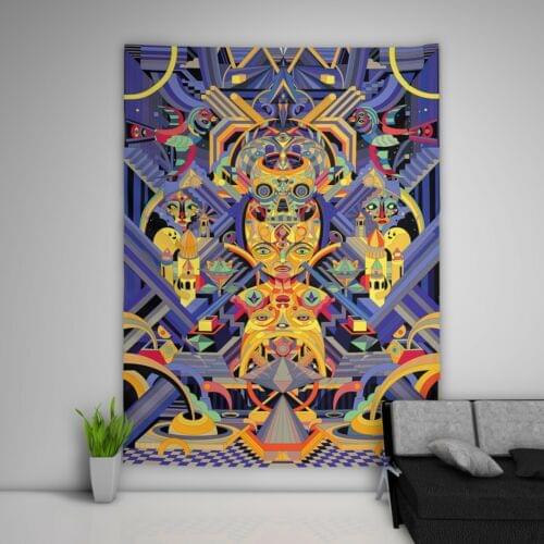 Fantasy Colorful Wall Hanging Tapestry Psychedelic Home Decoration