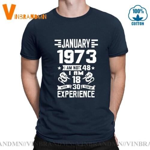 Jan Feb April May June July Aug September Oct Nov Dec birthday T shirts men 1973 BIRTH YEARS Tshirt Born in March 1973 T-shirt