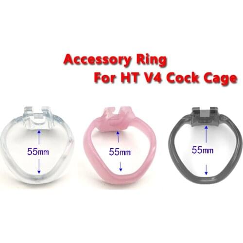 For HT V4 Cock Cage 55mm Accessory Ring Chastity Device Set Cock Cage Bondage Belt Fetish Adult Sex Toy