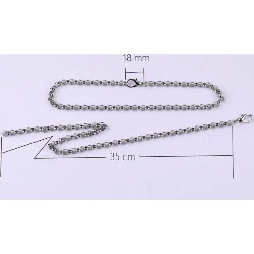Tangsanjiang@ Jewellery Chain of Ring Stainless Steel Chain with lobster clasp 1pc