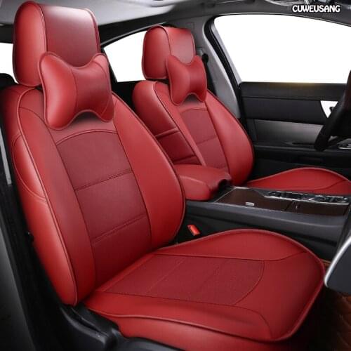 CUWEUSANG Custom Leather car seat cover For Geely Emgrand EC7 Jingang Yuanjing GX7 GC7 GX2 UFO SC3 SC5 SC6 SX7 car seats protect